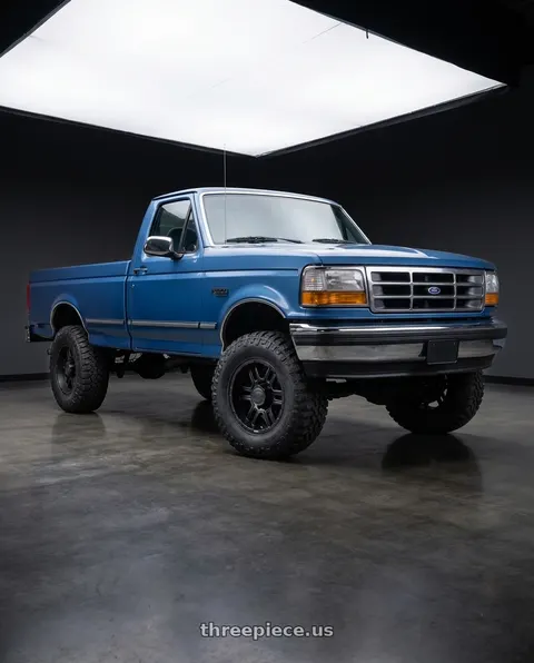 1997 Ford F-250 XL with Ion Type 179 7x150 17x8+10 Matte Black wheels