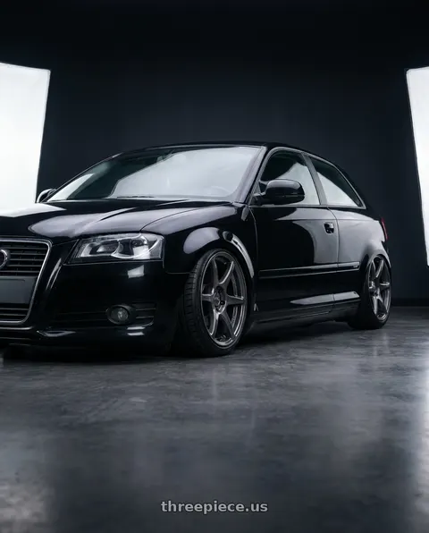 2012 Audi A3 with Kansei K11G Tandem 5X112 19x9.5 22 Gunmetal wheels
