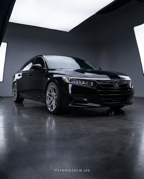 2021 Honda Accord with HERITAGE WHEEL EBISU MONOC 5x108 19x8.5 +35 CHROME wheels