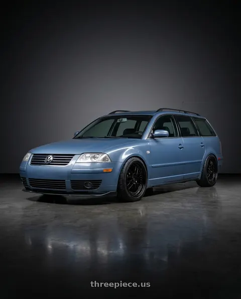 2003 Volkswagen Passat with Vors AR5 5x112 17x9 +30 All Black Gold Rivet wheels