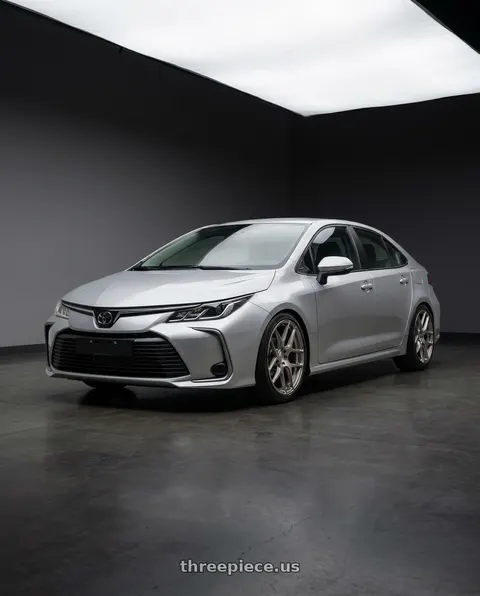 2023 Toyota Corolla with MRR FS1 5x130 18x8.5  +45 Brushed Tint wheels