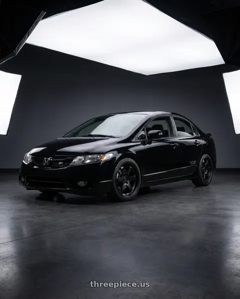 2010 Honda Civic Si with KATANA RACING KR08 5x114.3 17x7.5 +40 Matte Black wheels