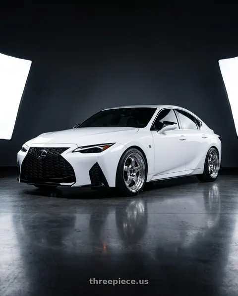 2023 Lexus IS350 F Sport with Work Meister S1 3P 5x114.3 19x8.5+38 R Disk Bright Buff Finish wheels