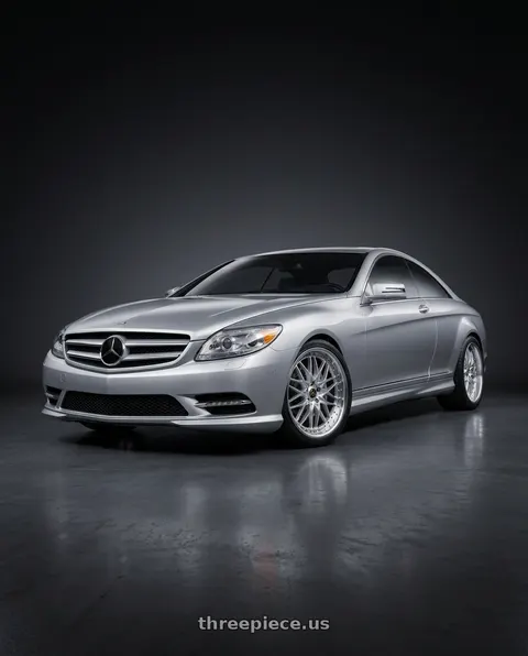 2010 Mercedes-Benz CL550 with Work Vs-Xv 5x112 20x9+41 L Disk Silky Rich Silver wheels