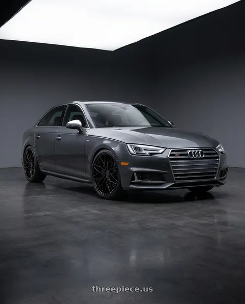 2023 Audi S4 with Avant Garde Wheels M520R 5X112 19x9.5 +40 Gloss Black wheels