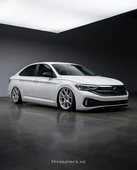 2023 Volkswagen Jetta Sport with Rotiform RC199 KPR 5X120 20x10.5 +40 SILVER wheels