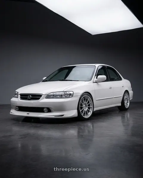 2001 Honda Accord with Enkei NT03+M 5x114.3 18x8.5+38 Silver wheels