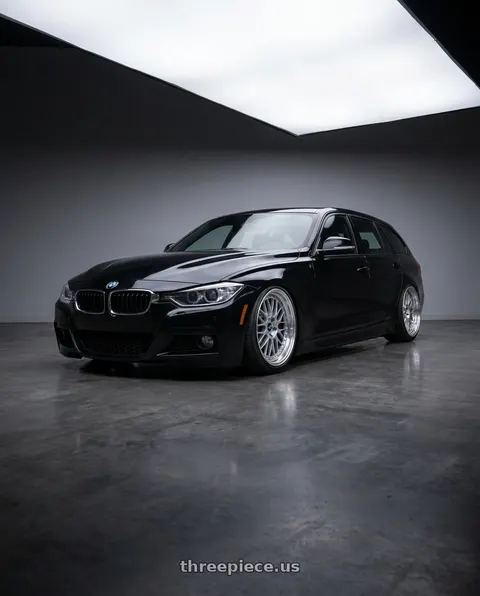 2014 BMW 328d with Work Zistance W10m 5x120 19x9+31 r disk Crystal Silver wheels