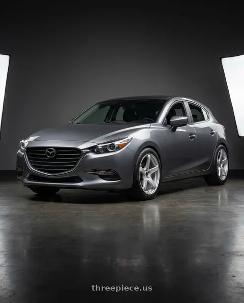 2017 Mazda 3 Touring with Enkei Kojin 5x114.3 18x8+40 Matte Silver wheels