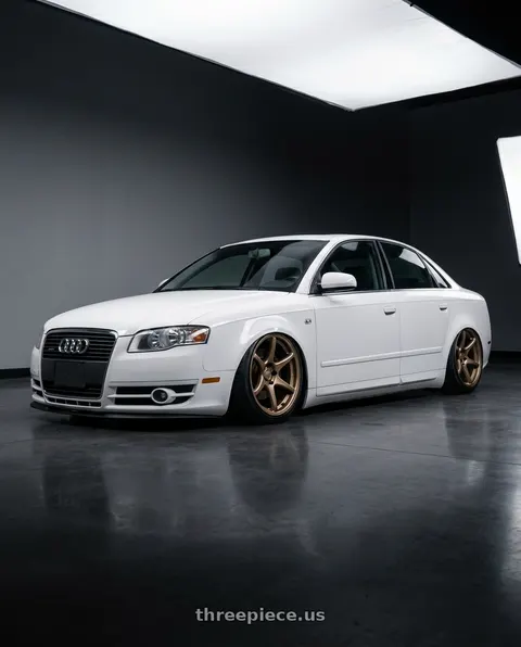 2010 Audi A4 with Kansei K11B Tandem 5X112 19x10.5 22 Bronze wheels