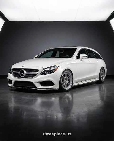 2016 Mercedes-Benz CLS400 with Enkei RPF1 5x112 18x8+35 Silver wheels