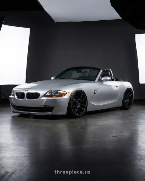2005 BMW Z4 with Niche 1PC M147 ESSEN 5X120 18X8 +40 MATTE BLACK wheels