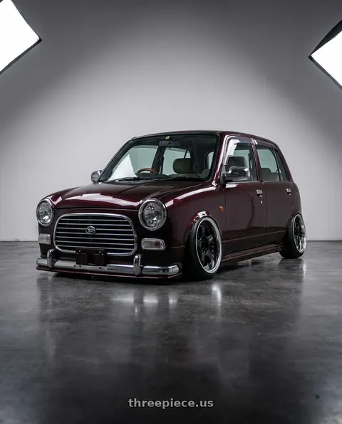 2001 DAIHATSU MIRA GINO with SSR Professor SP1R 4X100 16X6 39 NR Disk Black wheels