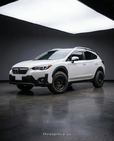 2022 Subaru Crosstrek with Method MR305 NV 17x8.5 0mm Offset 8x6.5 130.81mm CB Matte Black/Gloss Black Wheel - MR305785801000 wheels