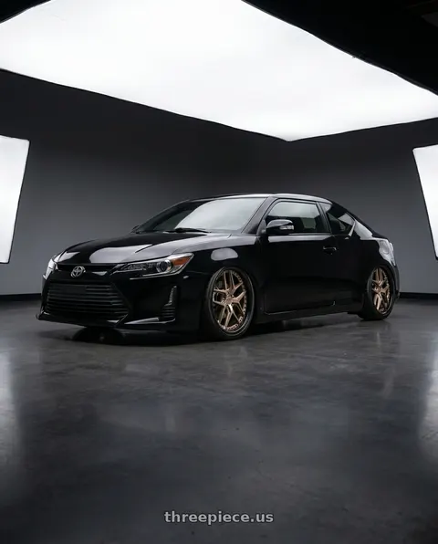 2014 Scion tC with Niche 1PC M227 VICE 5X114.3 20X9 +35 MATTE BRONZE BLACK BEAD RING wheels