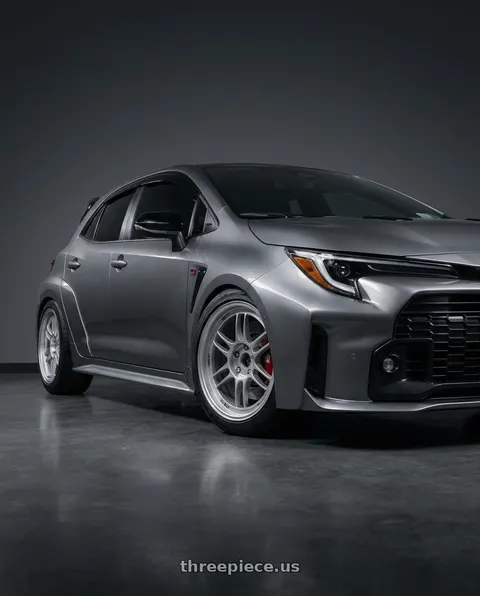 2025 Toyota GR Corolla Premium Plus with Enkei RPF1 5x114.3 18x9+35 Silver wheels