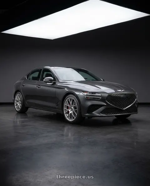 2023 Genesis G70 with Enkei Raijin 5x114.3 18x8+40 Hyper Silver wheels