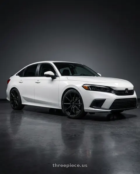 2022 Honda Civic with VOSSEN HF6-1 6X139.7 22x9.5 +20 SATIN BLACK wheels