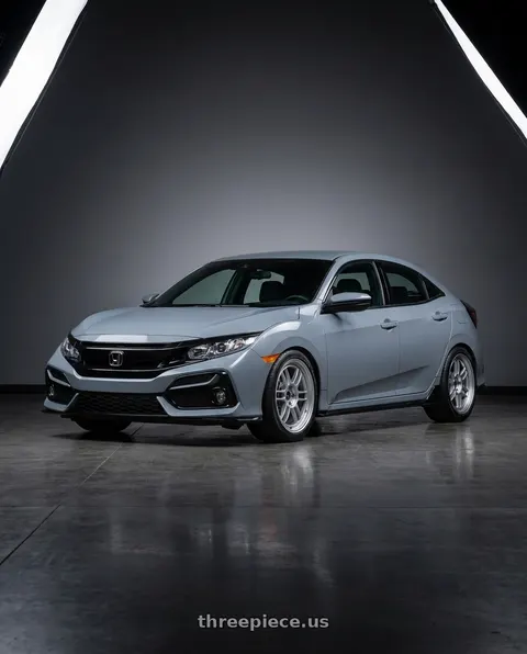 2021 Honda Civic with Enkei RPF1 5x120 18x8.5+40 Silver wheels