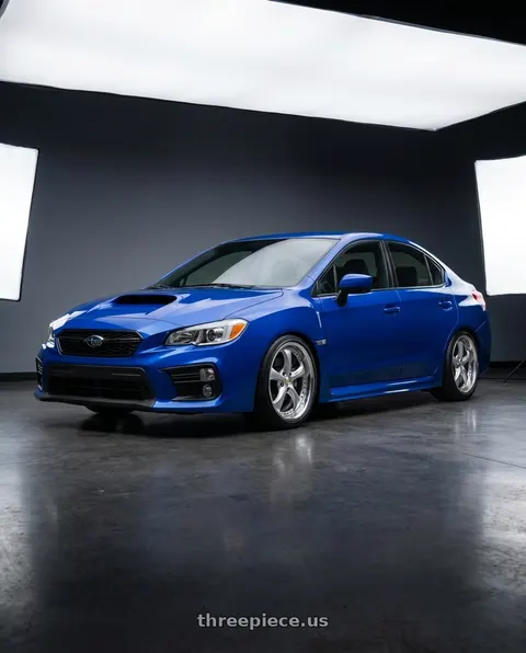 2020 Subaru WRX with Work Wheels VS-KF 5x114.3 18x8.5+47 Light Grey Silver A Disk FULL REVERSE wheels
