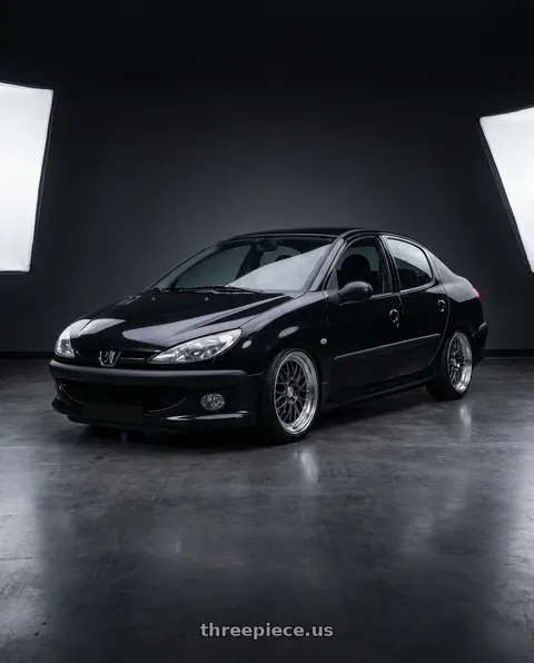 2011 Peugeot 206 SD with ESR Wheels SR SERIES SR05 5x108 17x8.5 +30 Gloss Graphite wheels