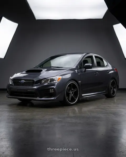 2018 Subaru WRX with Motegi MR122 4X100/4X114.3 18X9 +45 SATIN BLACK W/ MACHINED STRIPE wheels