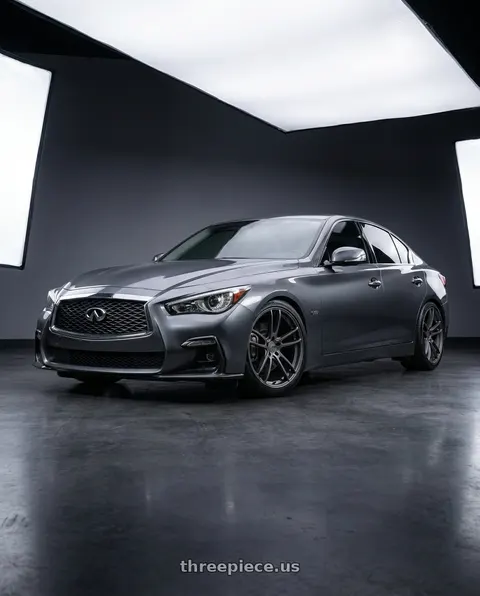 2021 INFINITI Q50 with American Racing AR941 MACH FIVE 5X114.3 20X10 +35 GRAPHITE wheels