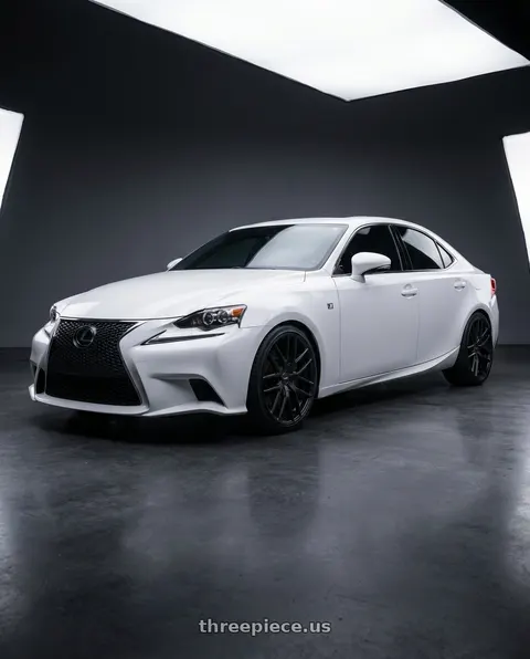 2016 Lexus IS200t F Sport with TOUREN TR60 3260 5x108/5x114.3 19x8.5 +40 MATTE BLACK wheels
