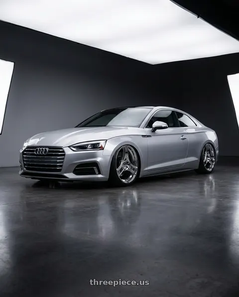 2018 Audi A5 Quattro with HERITAGE WHEEL BUSHIDO MONOC 5x112 18x9.5 +38 CHROME wheels