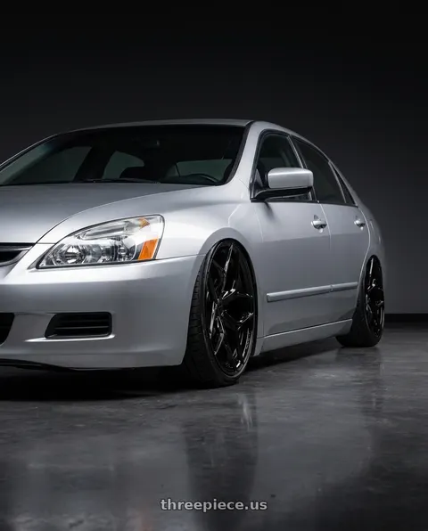 2007 Honda Accord with MRR Forged F10 5x120 19x8.5  +38 Gloss Black fit Corvette C8 ( rear: FF1020A152048L ) wheels