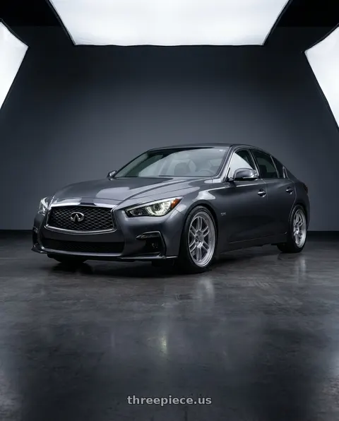 2021 INFINITI Q50 with Enkei RPF1 5x114.3 18x9.5+38 Silver wheels