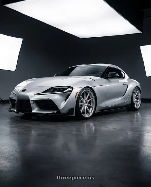 2020 Toyota GR Supra Premium with Work Gnosis Cv201 5x112 20x10.5+38 O Disk Matte Silver wheels