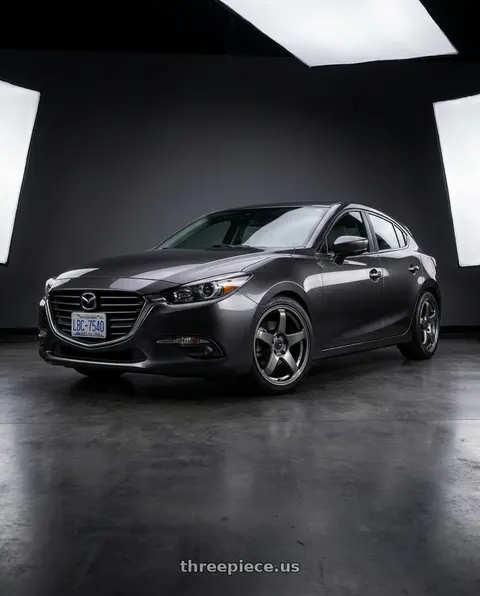 2017 Mazda 3 Grand Touring with Enkei PF05 5x114.3 18x8.5+38 Dark Silver wheels