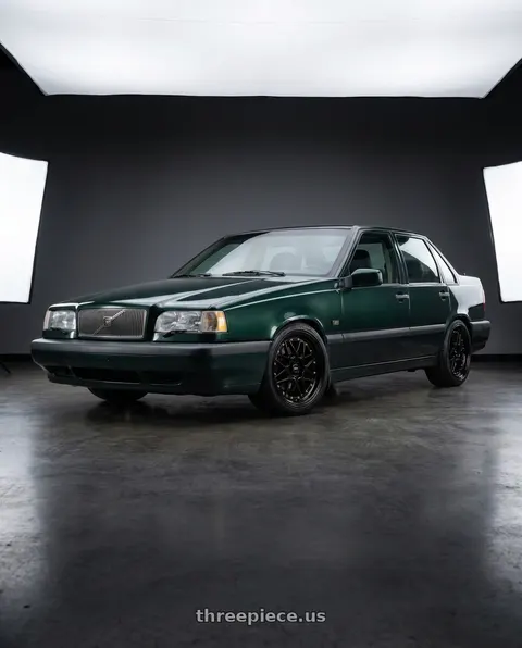 1993 Volvo 850 GLT with Vors VR7 4x108 15x7  +35 All Black Gold Rivet wheels