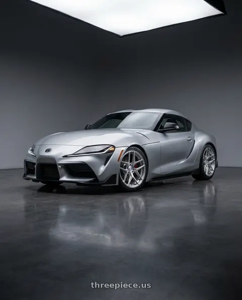 2022 Toyota GR Supra with MRR FS1 5x112 18x9.5  +25 Brushed Clear wheels