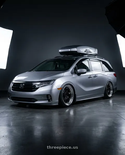 2024 Honda Odyssey with SSR Professor SP1 5x120 20X8+37 NR Disk Black wheels