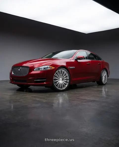 2014 Jaguar XJ with Cavallo CLV-48 5x108/5x114.3 20x8.5 +35 Nano Chrome wheels