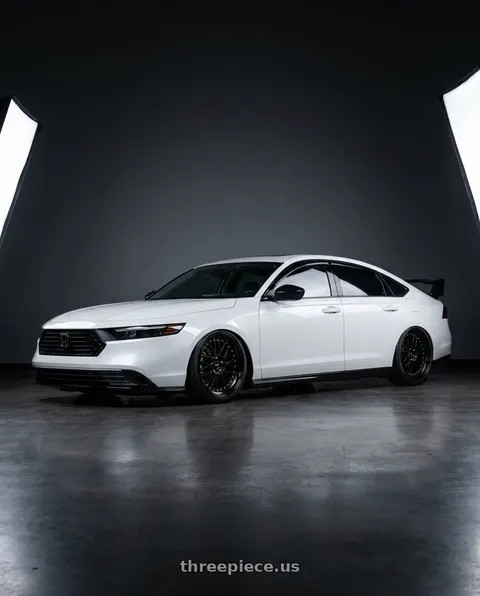 2026 Honda Accord with Vors VR8 5x114.3 17x8  +35 All Black Gold Rivet wheels