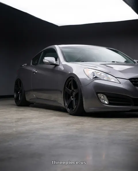 2014 Hyundai Genesis Coupe with Ssr Gtv01 5x114.3 19x8.5+38  FLAT BLACK wheels