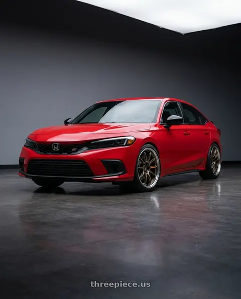 2026 Honda Civic Si with Work Emotion Zr10 5x100 18x10.5 +12 Titanium Diamond Lip Cut wheels