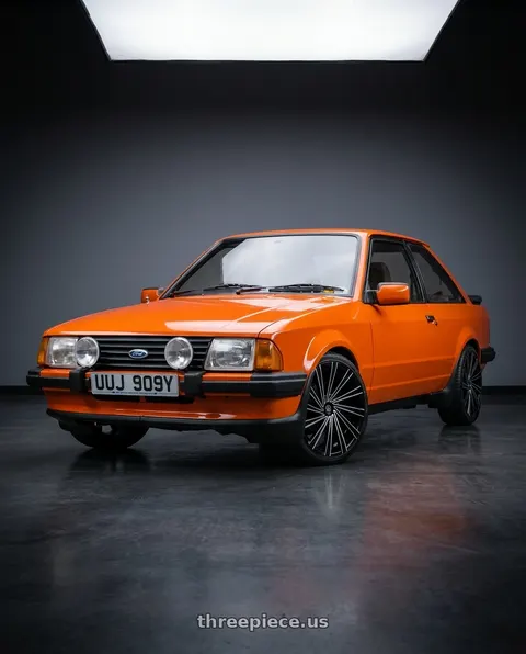 1983 Ford Escort with MASSIV 921 5X108/5X114.3 20x8.5 +38 BLACK MACHINED wheels