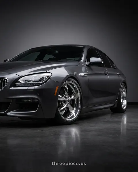 2015 BMW 640i Gran Coupe with American Racing AR605 TORQ THRUST M 5X120 18X9 +34 CHROME wheels