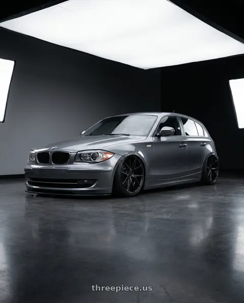 2012 BMW 1 Series E82 with Niche 1PC M117 MISANO 5X120 18X9.5 +40 MATTE BLACK wheels
