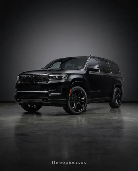 2025 Jeep Grand Wagoneer with O.E. Revolution 158 6x139.7 24x10 +24 Gloss Black wheels