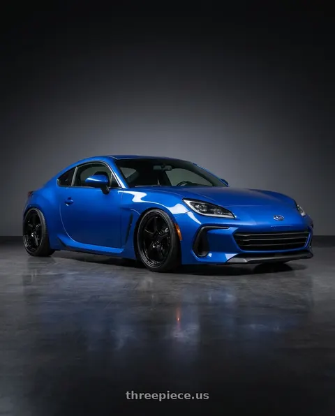 2024 Subaru BRZ with Gram Lights 57CR 5x114.3 18x8.5+37 Glossy Black wheels