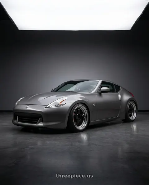 2009 Nissan 370Z with Work Meister S1 3P 5x100 18x9+48 A Disk Black wheels