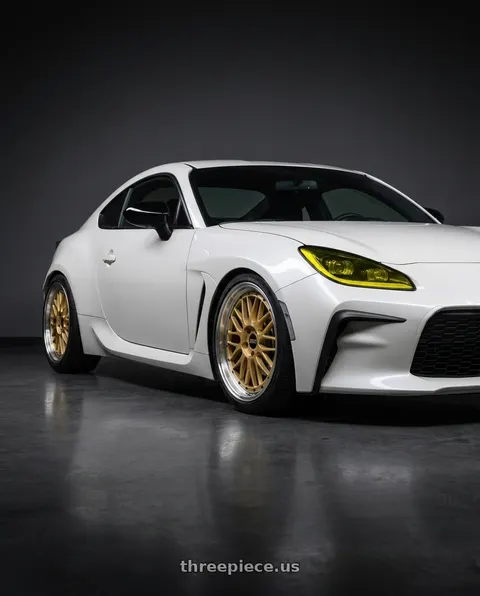2023 Toyota GR86 with BBS LM 5x130 18x8.5+56 Gold wheels