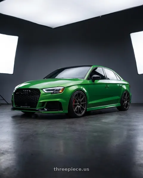 2017 Audi RS3 with BBS FS 5x112 19x9.5+45 Diamond Black wheels