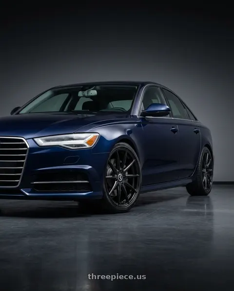 2017 Audi A6 with Kraze Cosmos 194 5x112 18x8+40 Gloss Black wheels