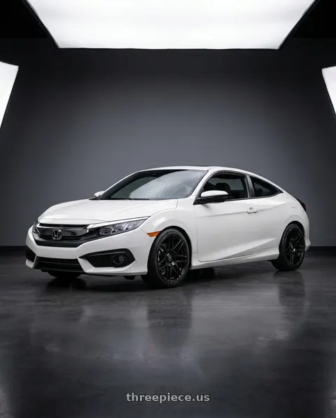 2017 Honda Civic with Forgestar F14 5x114.3 19x11 +26 Gloss Black wheels